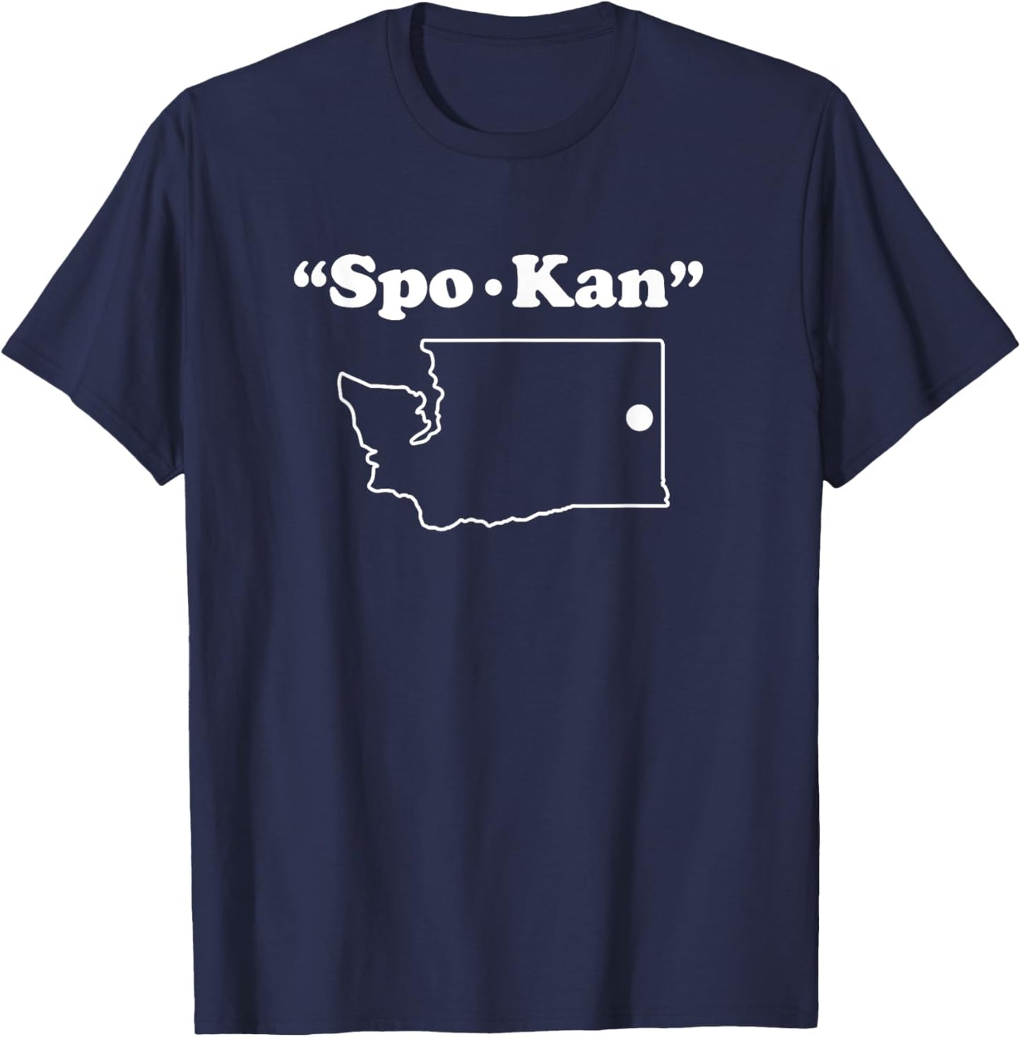 Spokane Washington Funny phonetic gag gift T-Shirt - T-Shirt | Navy