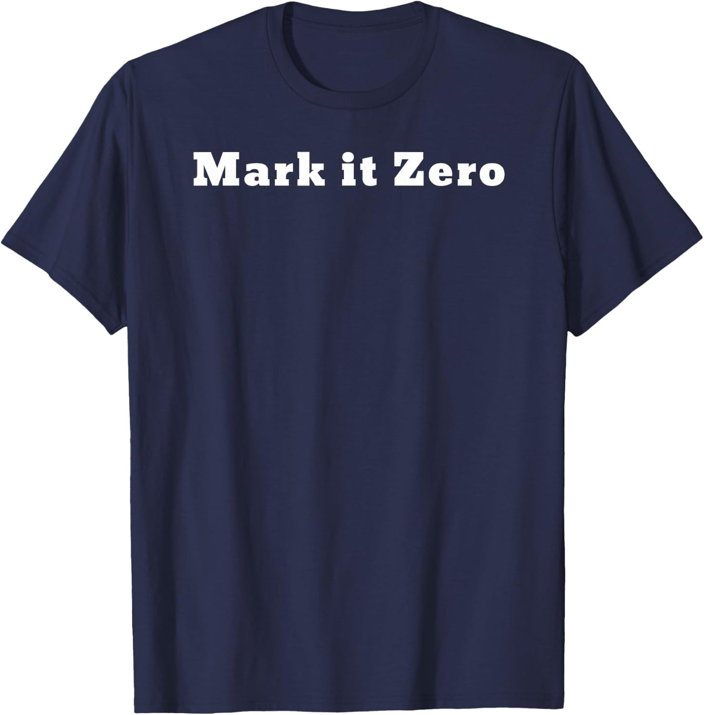 Mark it Zero. Funny bowling line T-Shirt - T-Shirt | Navy