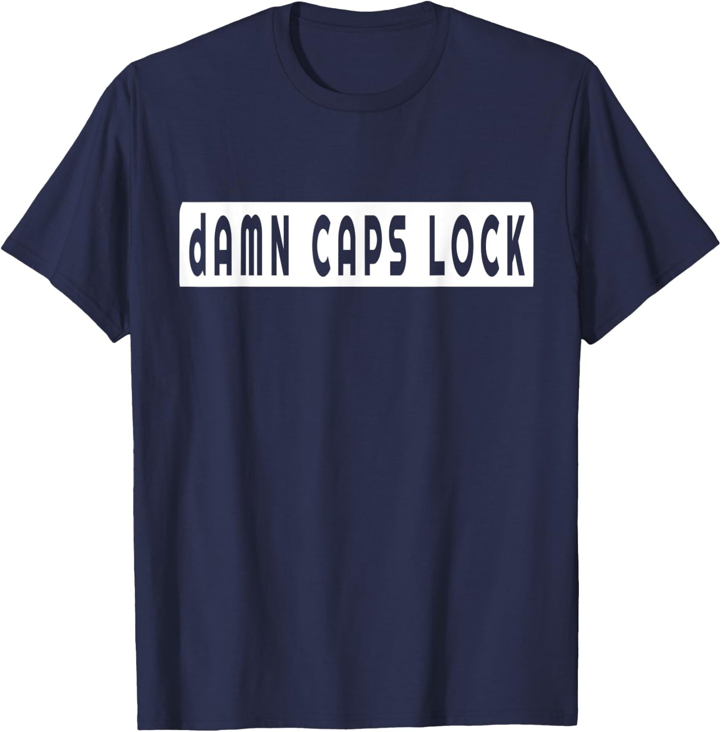 dAMN CAPS LOCK T-Shirt - T-Shirt | Navy