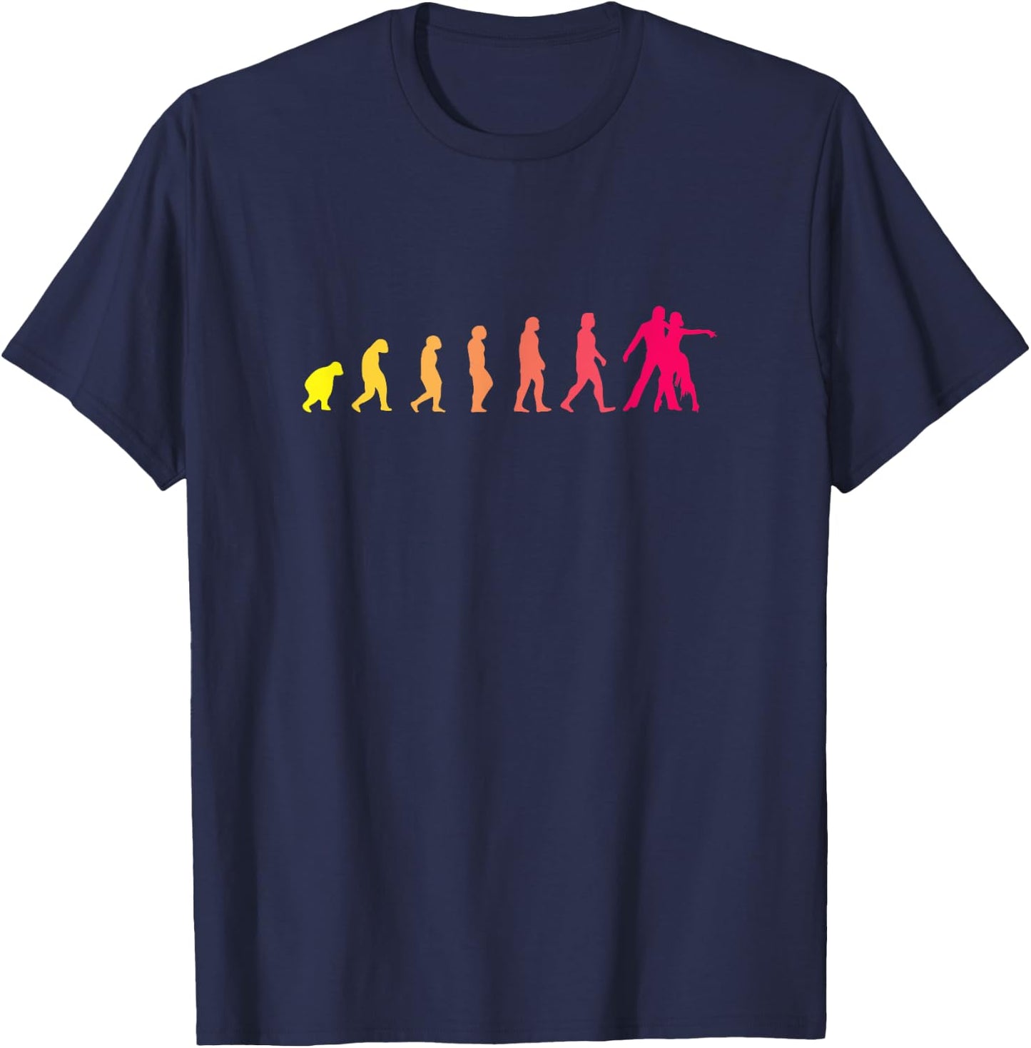 Evolution to Ballroom Dancing - Dancers T-Shirt - T-Shirt | Navy