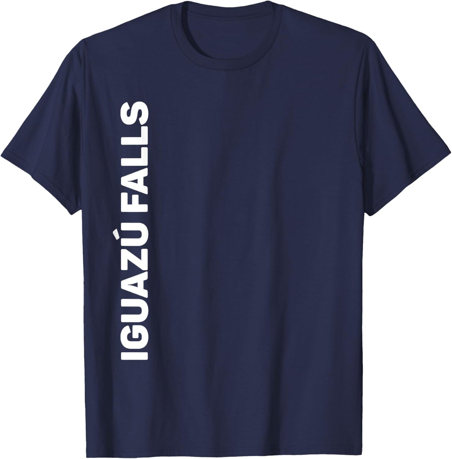 Iguazu Falls Vertical Text T-Shirt - T-Shirt | Navy