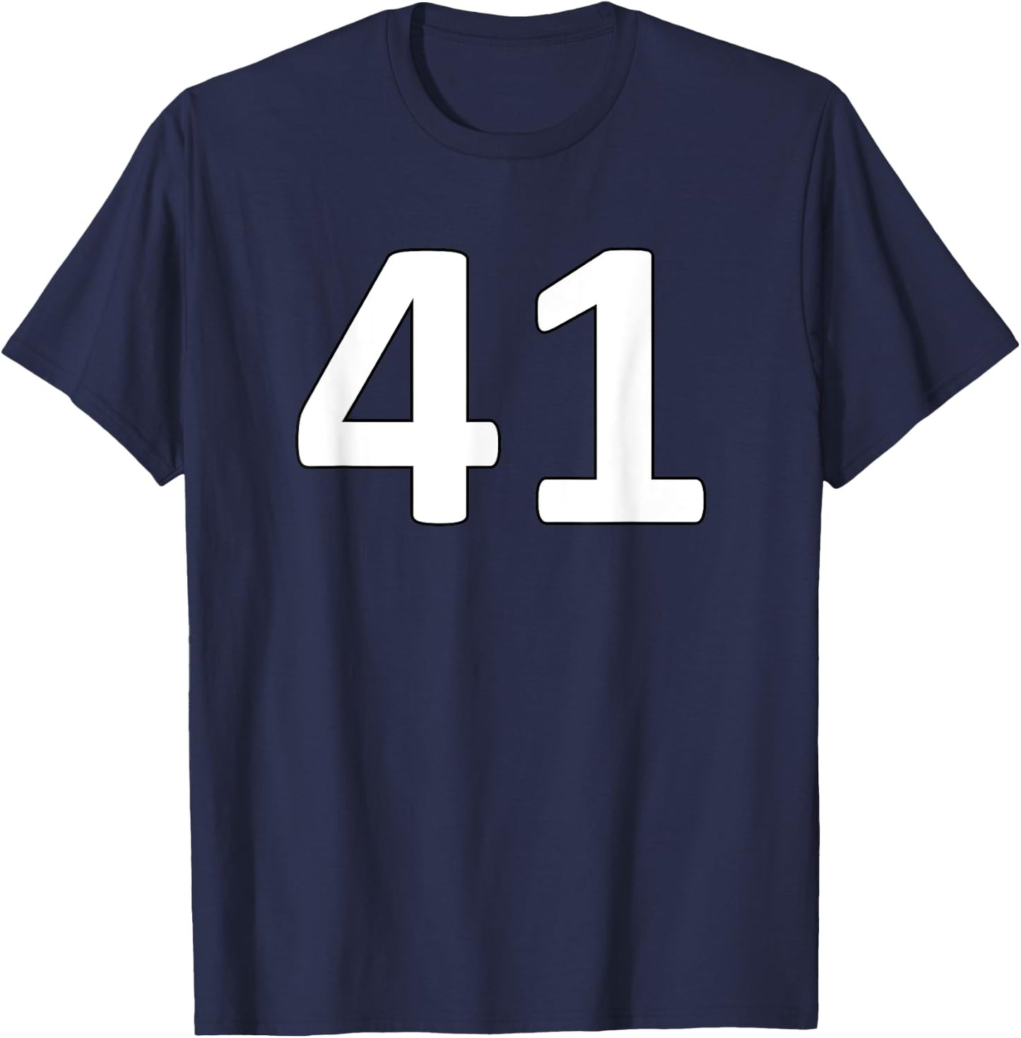 Number 41 Sports Jersey For Teams, Players, and Fans T-Shirt - T-Shirt | Navy