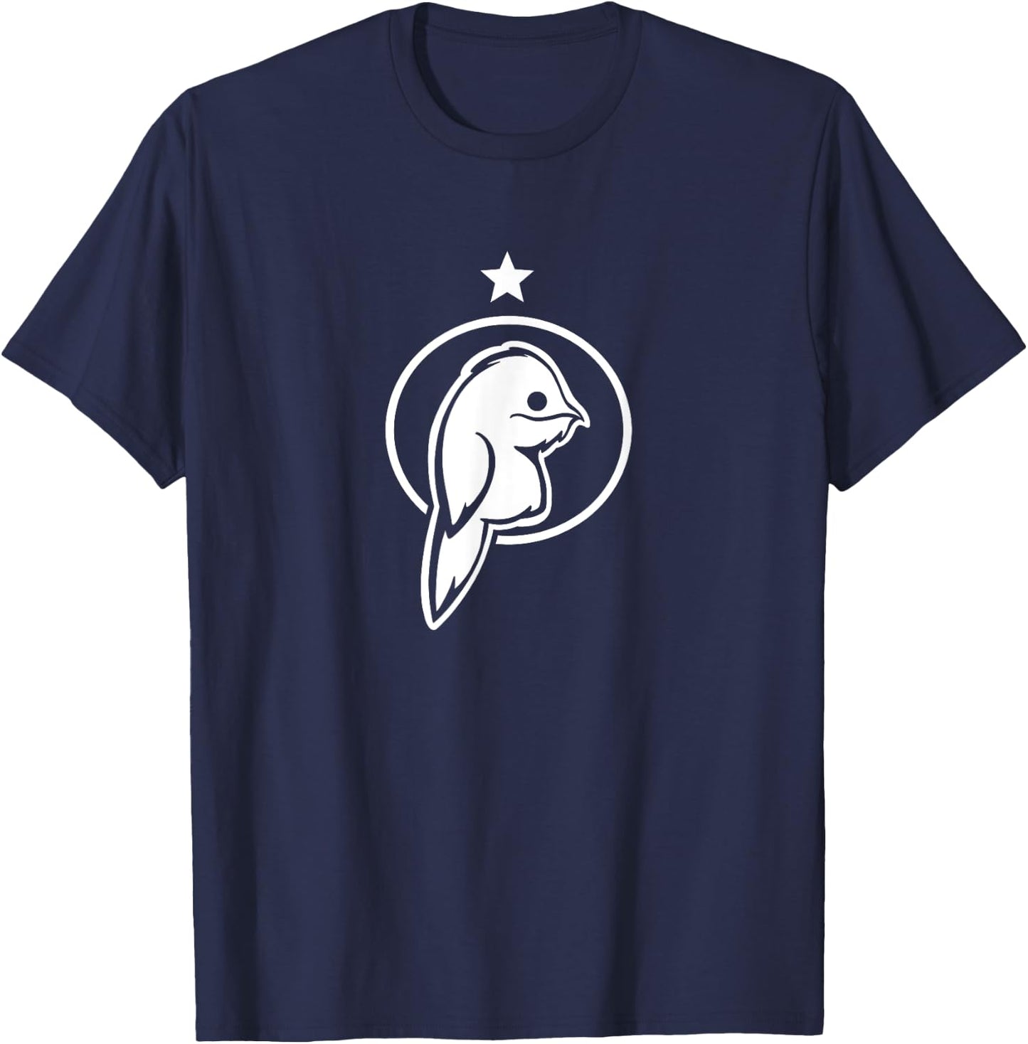 Urutau, cute and weird bird. Stylized art for Potoo lovers T-Shirt - T-Shirt | Navy