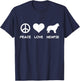 Peace, Love, Newfie T-Shirt - T-Shirt | Navy
