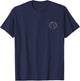 Hiking Logo Subtle Nonbinary Flag Enby Pride Queer Mountains T-Shirt - T-Shirt | Navy