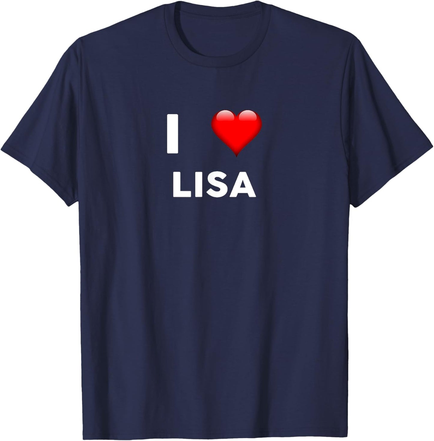 I Love LISA Name T-Shirt - T-Shirt | Navy