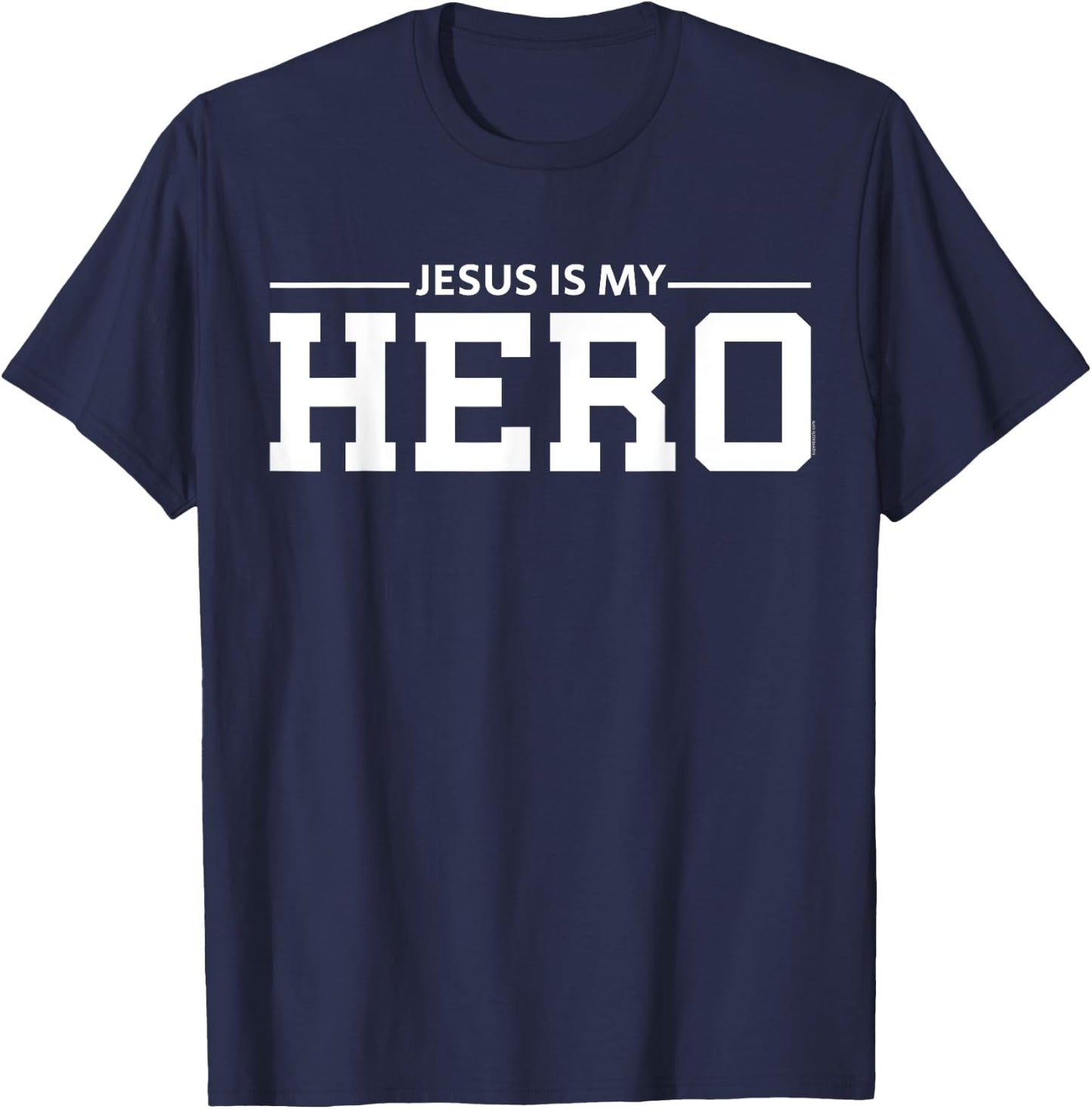 Jesus Christ Is My Hero Women Men Kids Christian Faith T-Shirt - T-Shirt | Navy