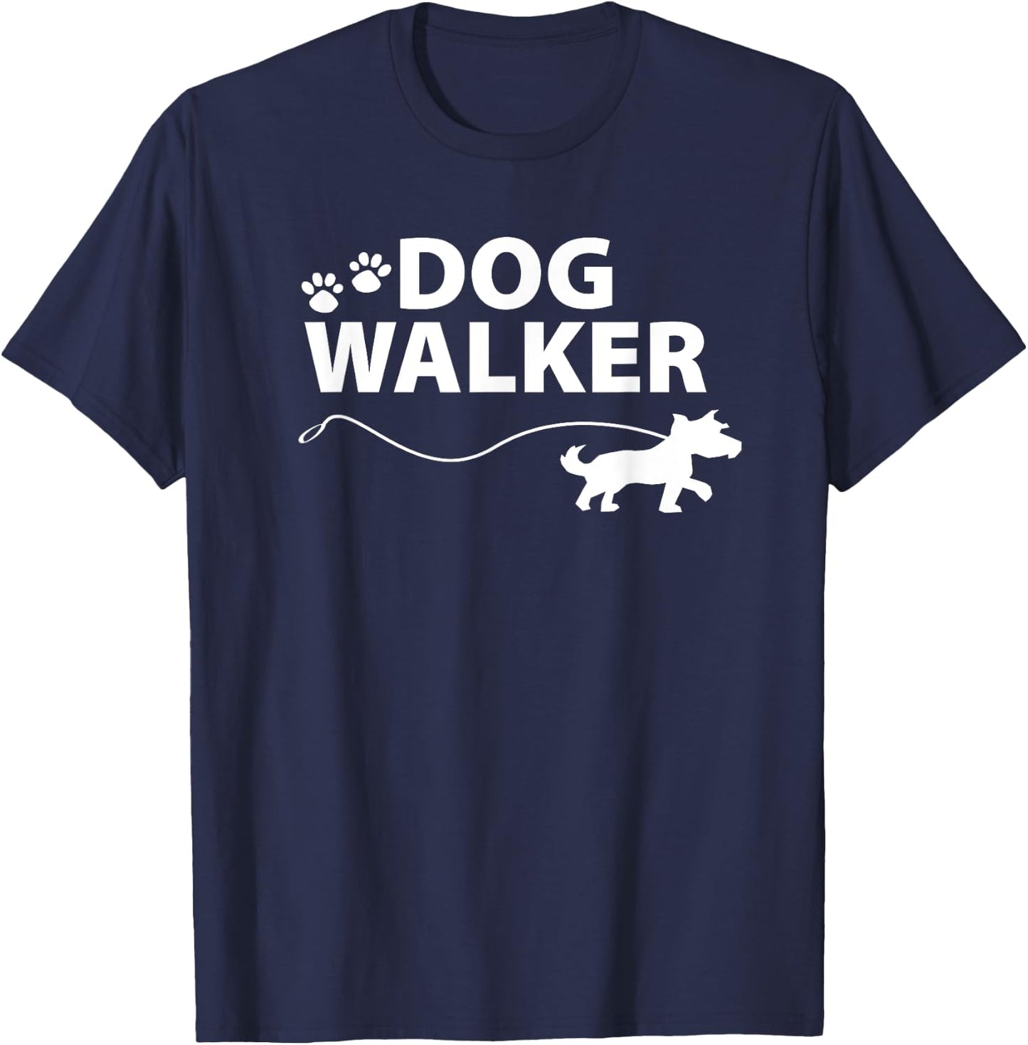 Dog Walker Men Women T-Shirt - T-Shirt | Navy