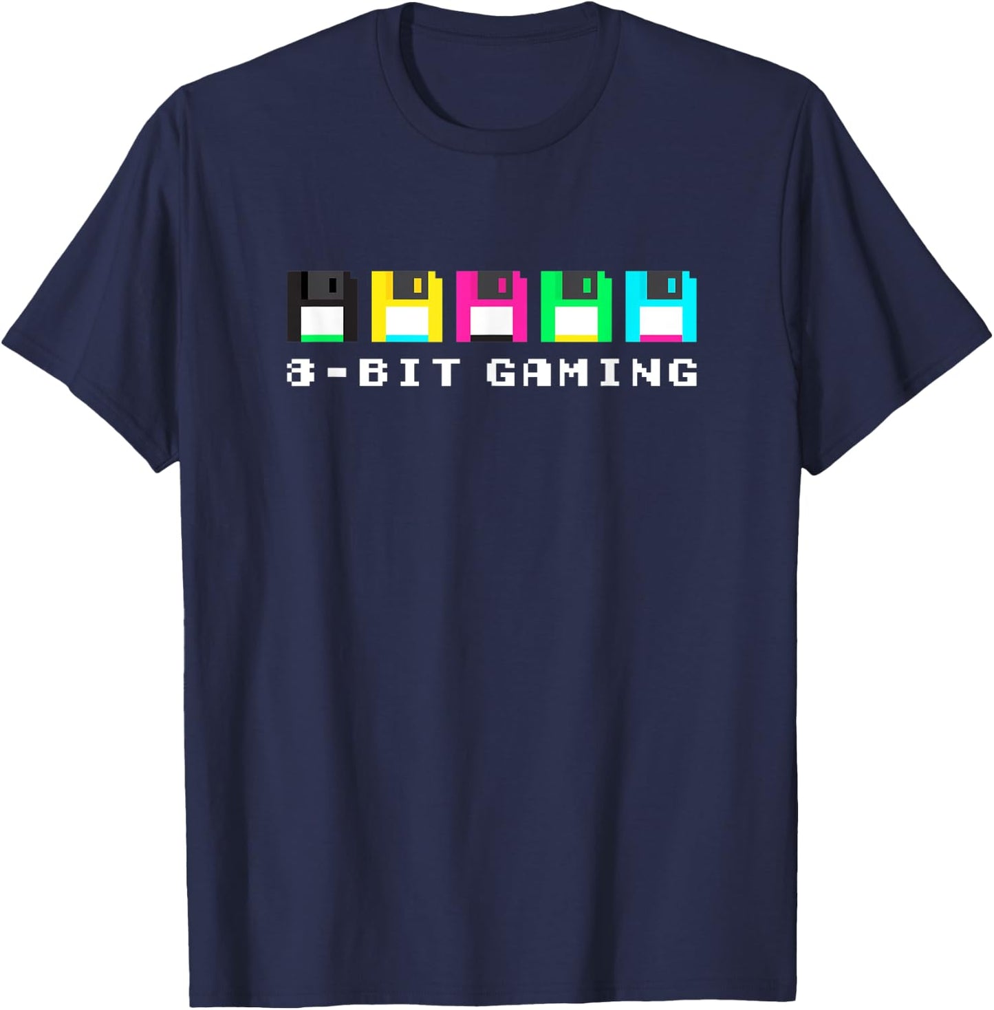 8-bit Gaming / Gamer Floppy Disk: Great 8Bit Pixel Art Lover T-Shirt - T-Shirt | Navy