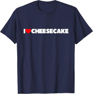 I Love (Heart) Cheesecake T-Shirt - T-Shirt | Navy