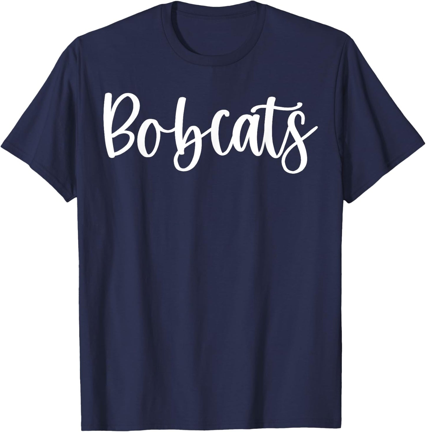 Bobcats School Spirit Team Mascot Game Night T-Shirt - T-Shirt | Navy