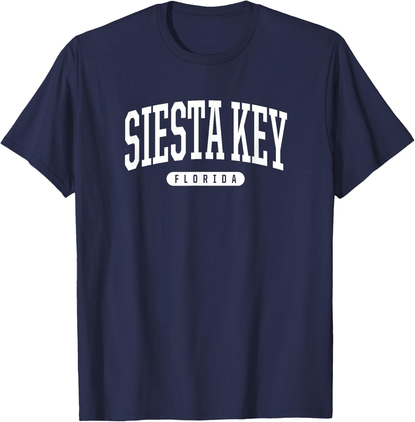 Siesta Key Florida Vacation College Style Sports T-Shirt - T-Shirt | Navy