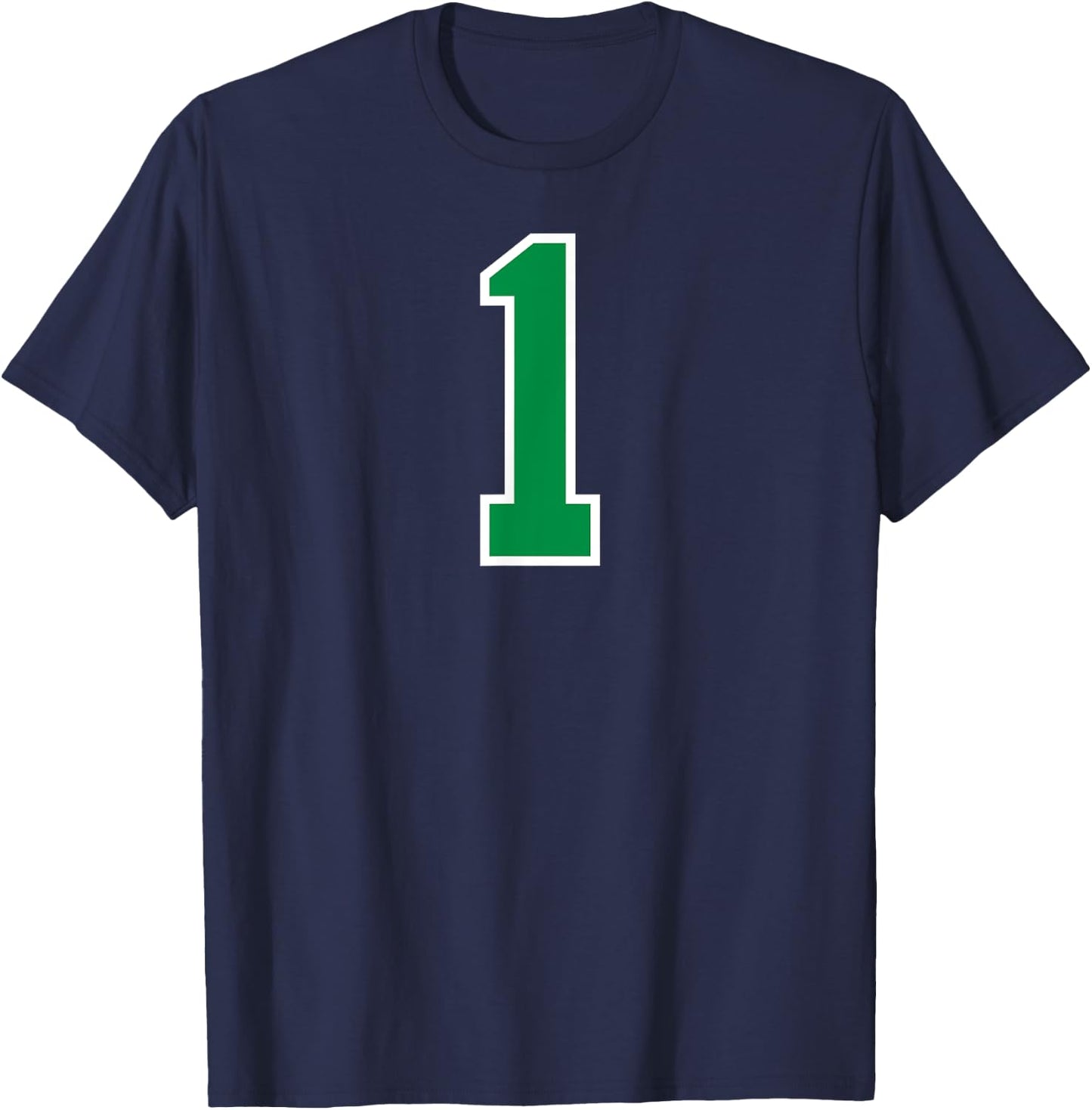 1 Sport Green Varsity Number T-Shirt - T-Shirt | Navy