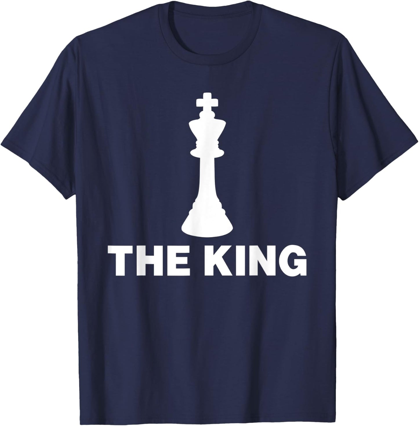 The King Couple Partner The Queen Chess Pieces Chess Lover T-Shirt - T-Shirt | Navy