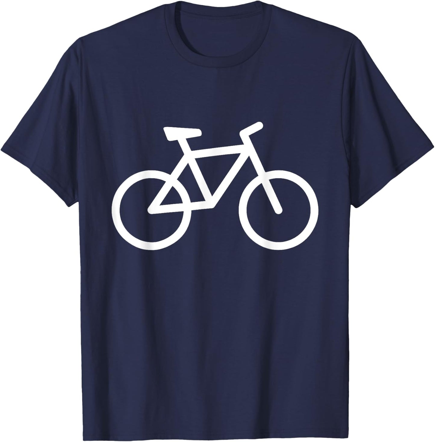 white Bike Bicycle T-Shirt - T-Shirt | Navy