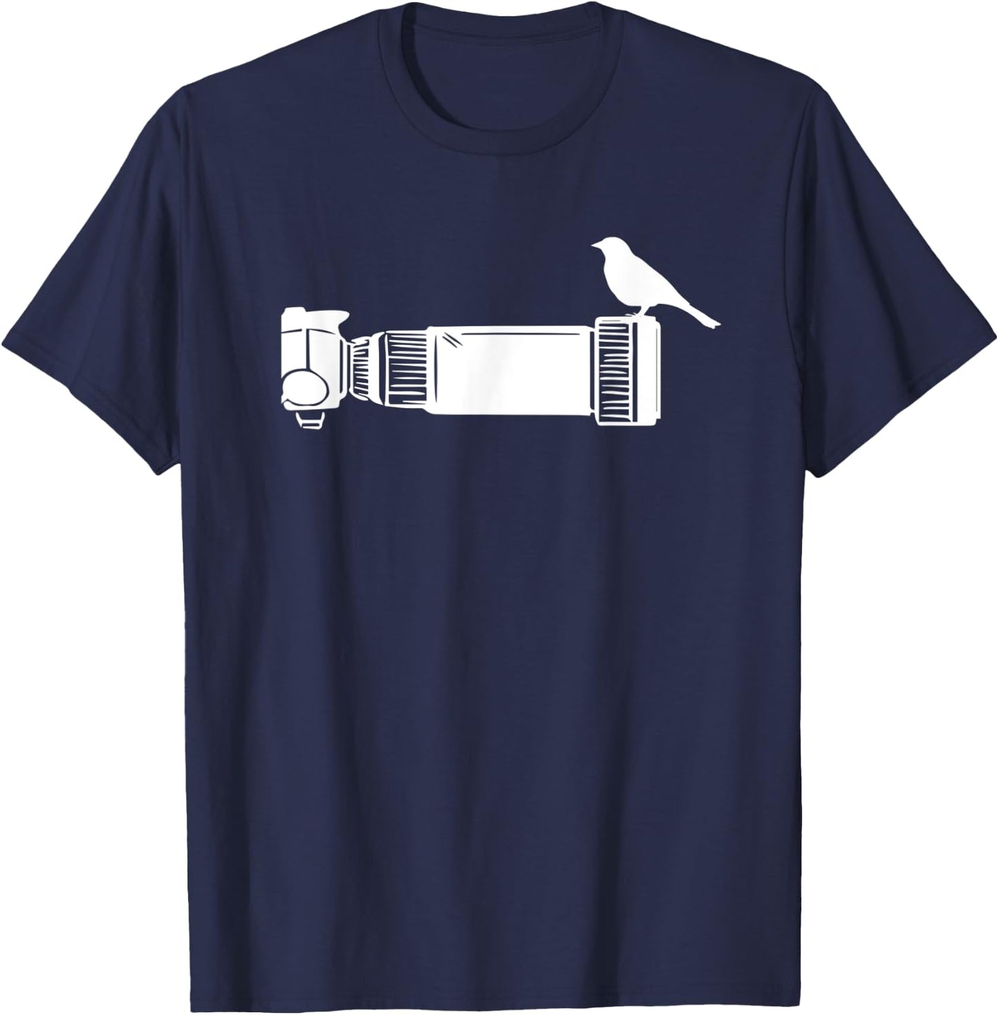Bird On Camera Photographer Funny Photography T-Shirt - T-Shirt | Navy