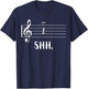 Funny Music Shirt Shh Quarter Rest and Fermata T-Shirt - T-Shirt | Navy