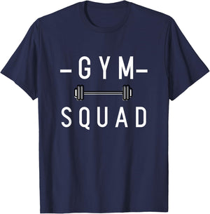 Gym Squad Bodybuilding Motivational Quote Gym Workout T-Shirt - T-Shirt | Navy