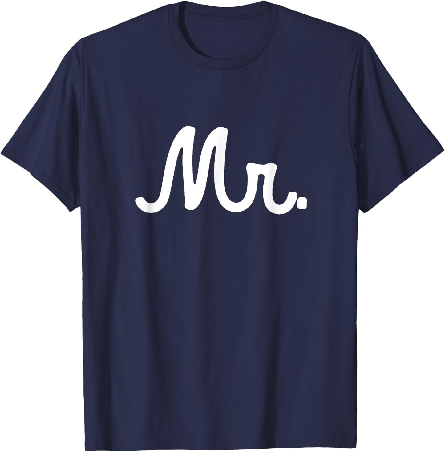Mr. Mister for Groom at Wedding with Bride Vintage T-Shirt - T-Shirt | Navy