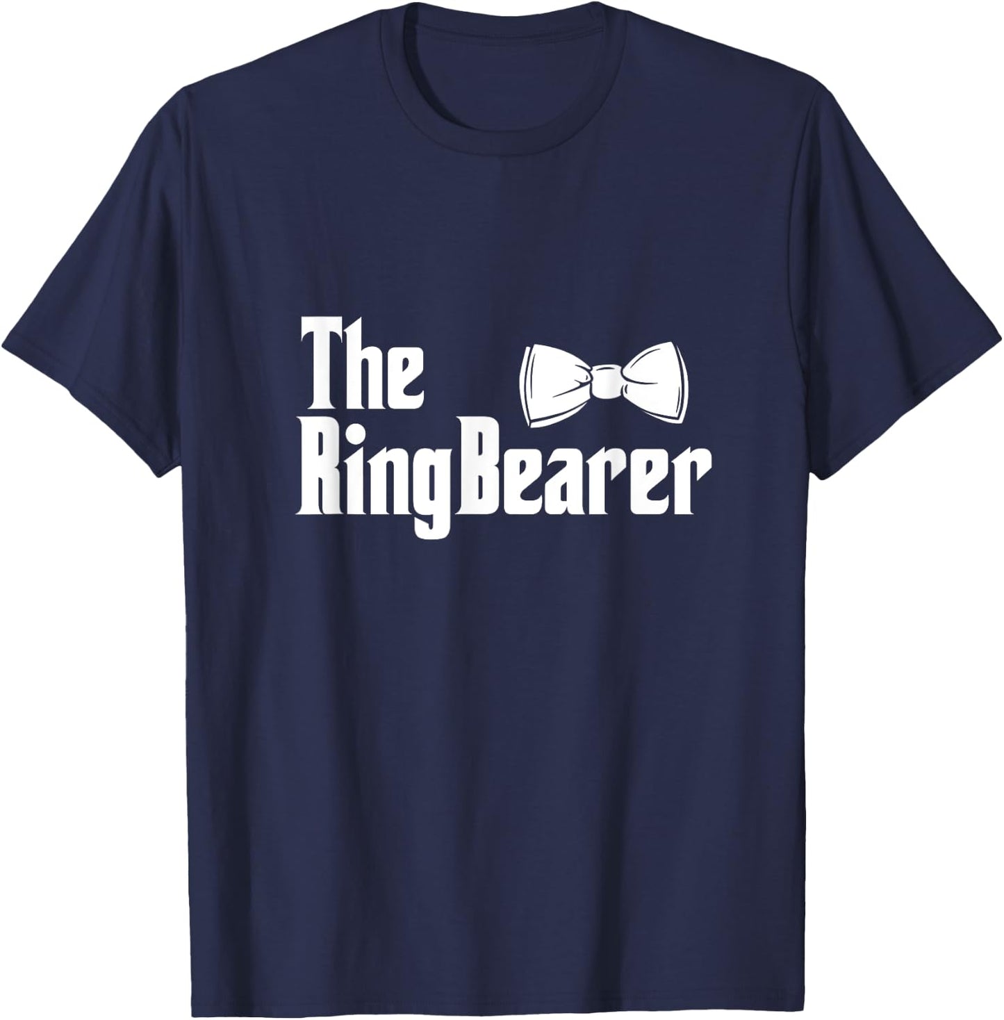 The Ring Bearer Bowtie Ring Dude Wedding Groom Bride T-Shirt - T-Shirt | Navy