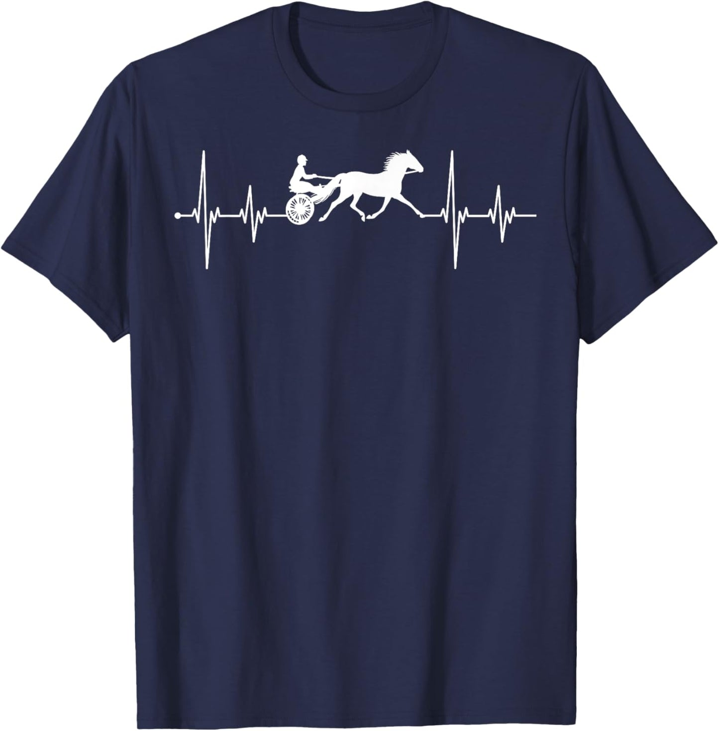 Funny Harness Horse Racing Gift Fo Men Women Horse Racer Fan T-Shirt - T-Shirt | Navy