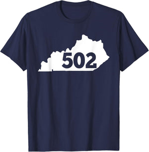 Kentucky 502 Area Code T-Shirt - T-Shirt | Navy