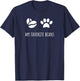 Toe Beans and Coffee Beans, Dog Coffee and Cat Coffee T-Shirt - T-Shirt | Navy