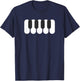 Piano Minimal T-Shirt - T-Shirt | Navy