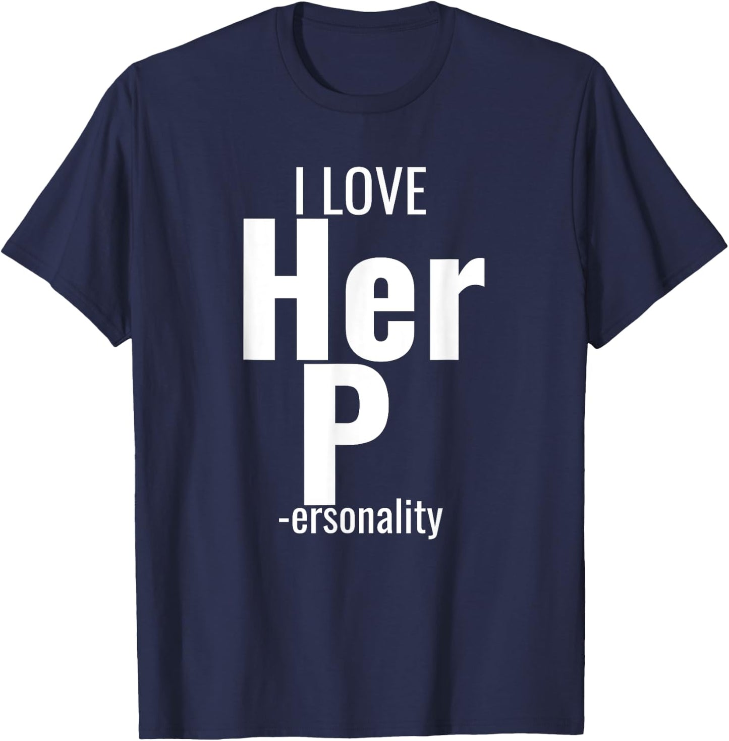 I Love His D- Love Her P- Funny Matching Couples T-Shirt - T-Shirt | Navy