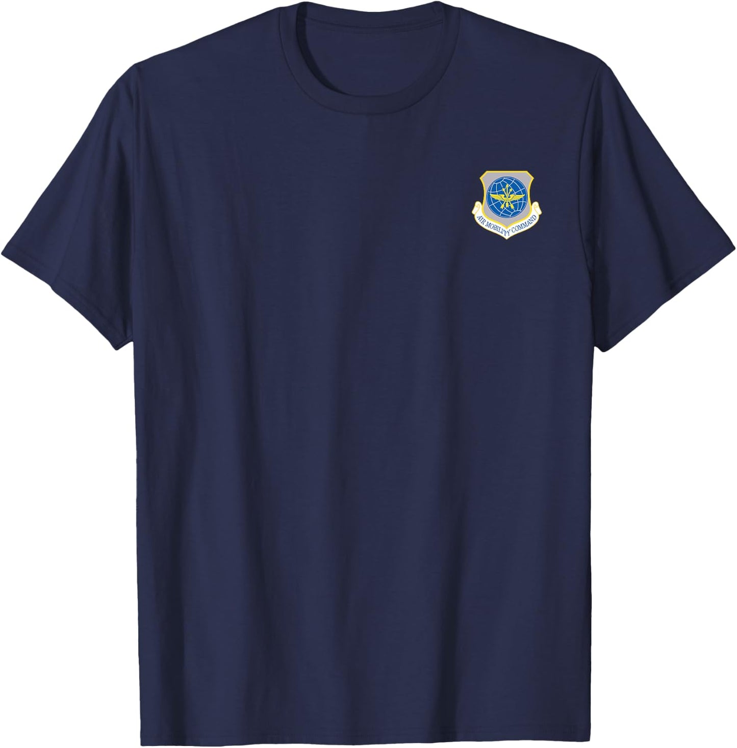 Air Mobility Command Veteran Soldier Vintage Small Logo T-Shirt - T-Shirt | Navy