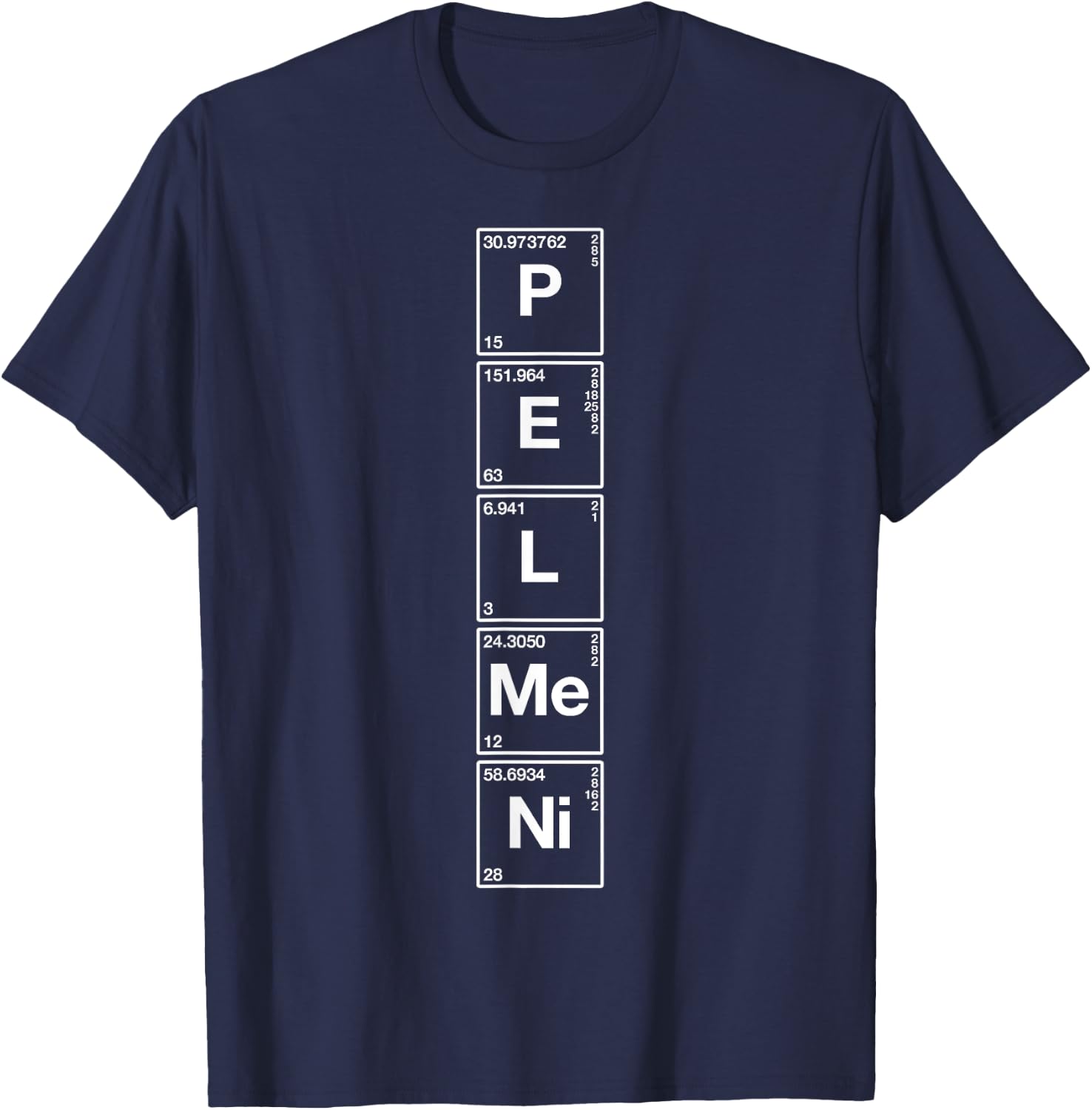 Pelmeni - Funny Russian Food Shirt Vintage Russia Science T-Shirt - T-Shirt | Navy