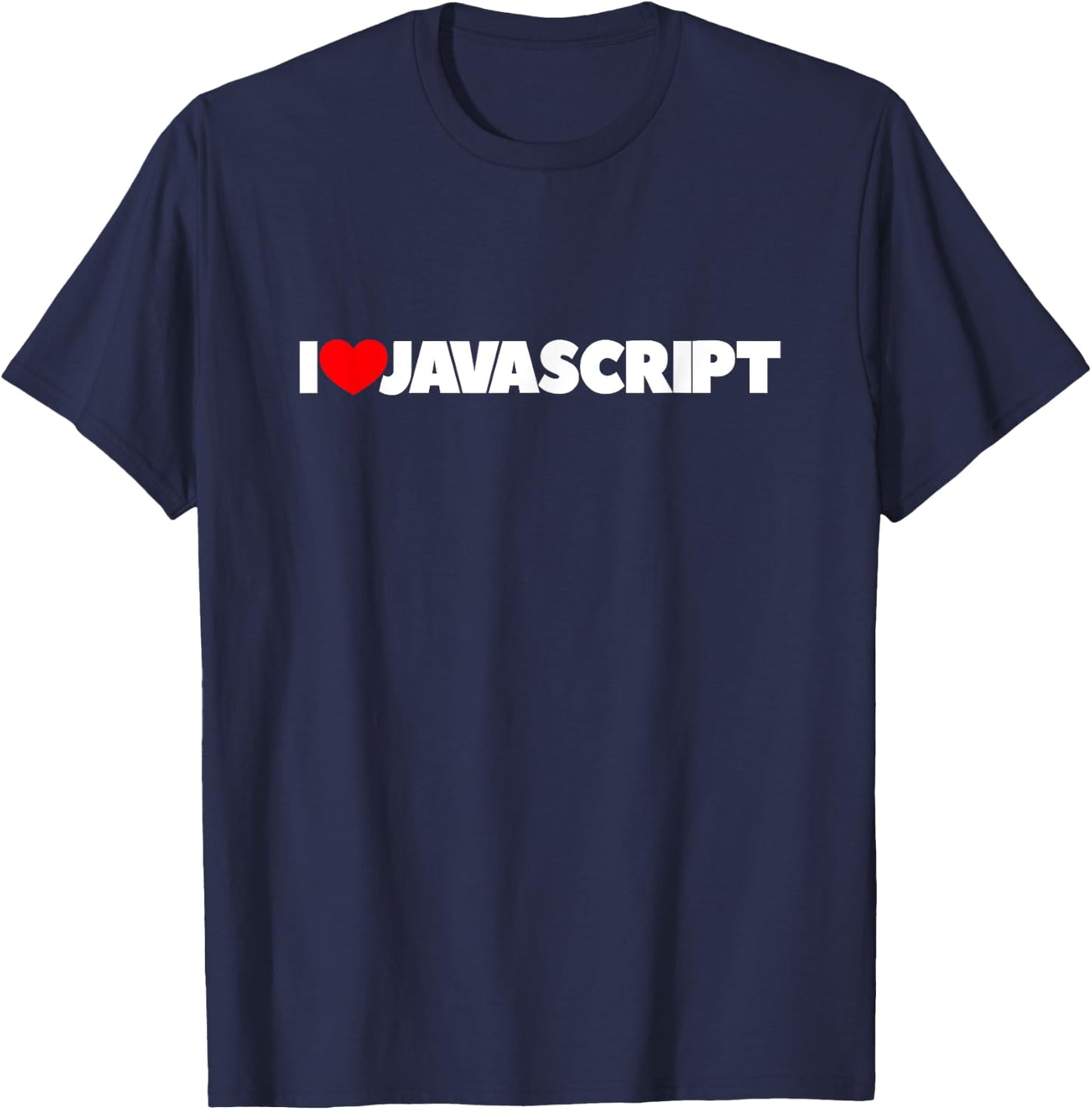 I Love (Heart) Javascript T-Shirt - T-Shirt | Navy