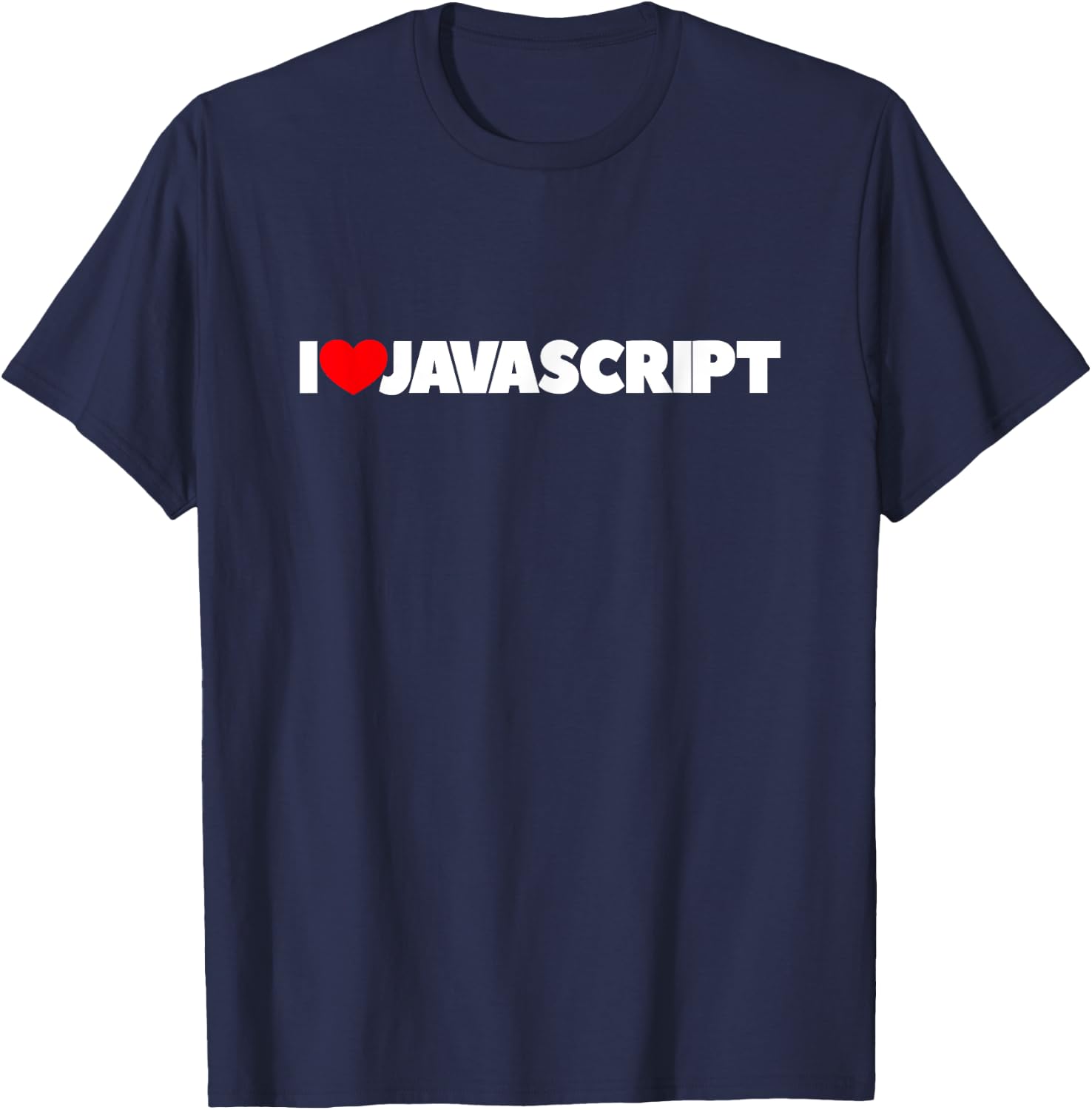 I Love (Heart) Javascript T-Shirt - T-Shirt | Navy