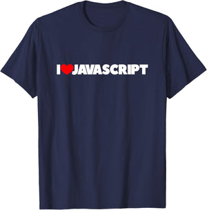 I Love (Heart) Javascript T-Shirt - T-Shirt | Navy
