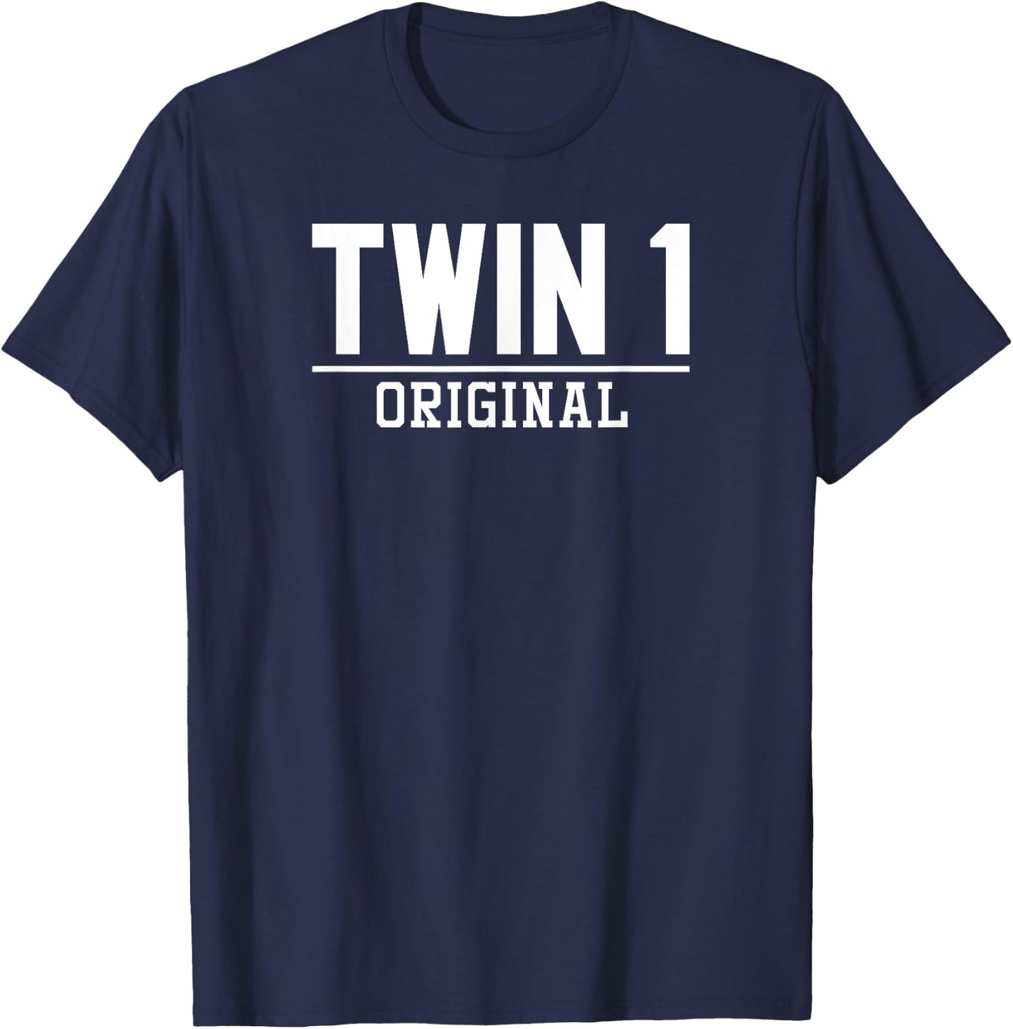 ORIGINAL + SPARE PARTS funny identical twins matching T-Shirt - T-Shirt | Navy