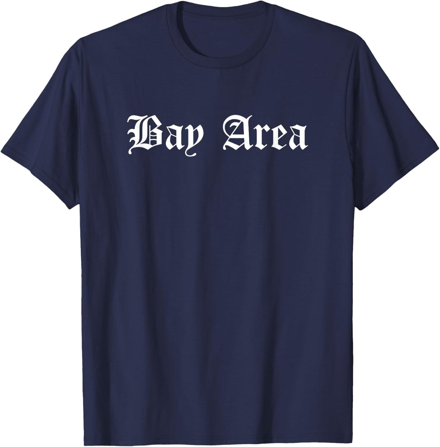 Bay Area Old English Style Hip Hop Inspired T-Shirt - T-Shirt | Navy