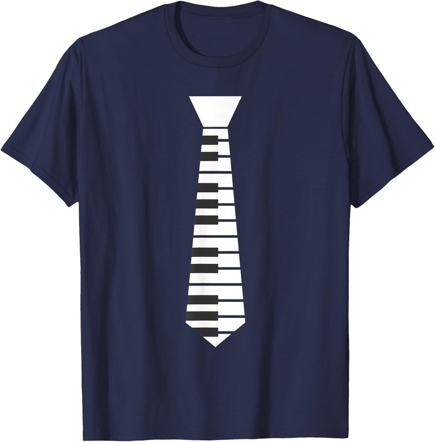 Piano Necktie Piano Player Pianist Classical Music Musician T-Shirt - T-Shirt | Navy