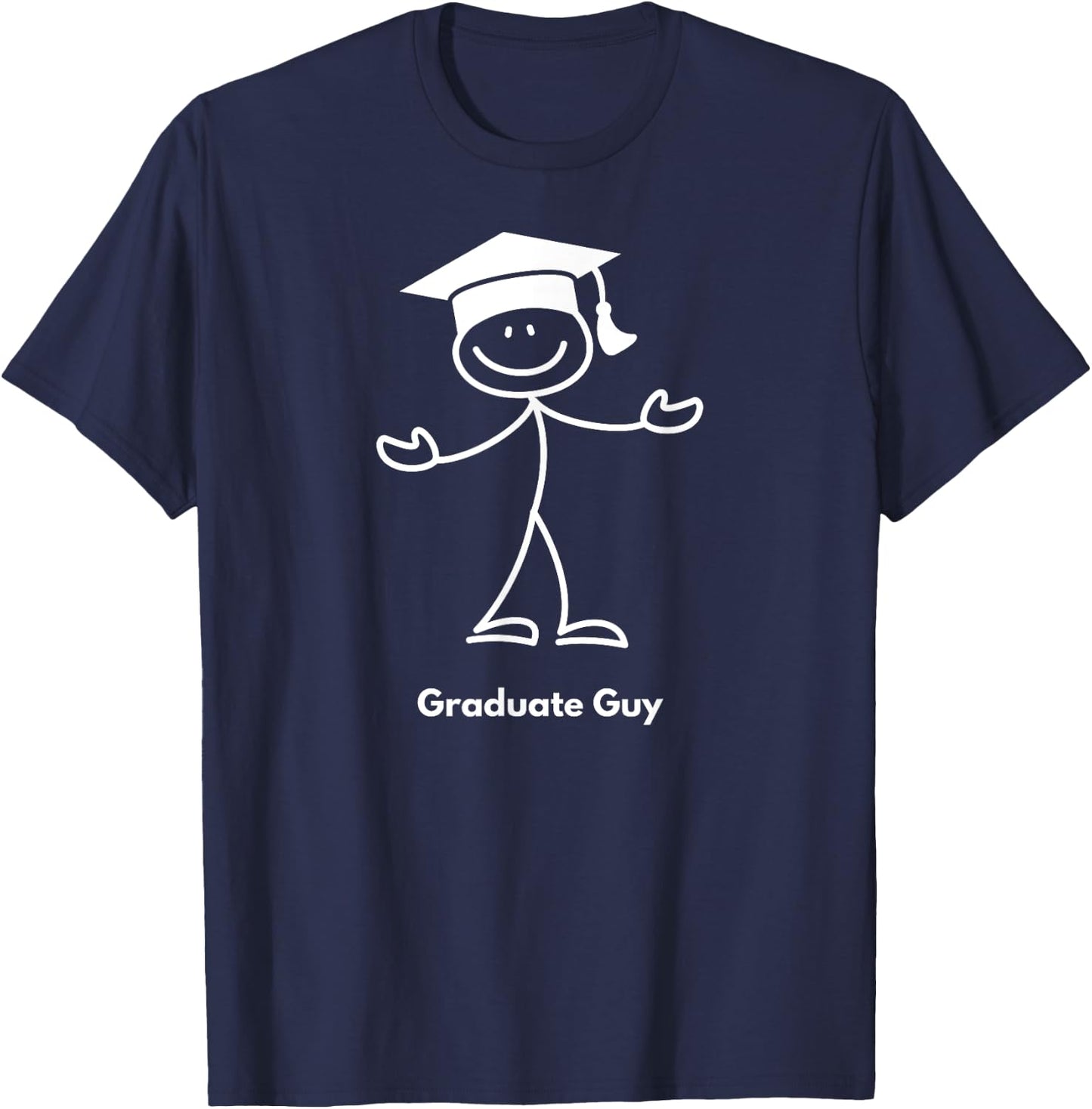 It's My Graduation Party Smile Face Funny Cute Graduate Guy T-Shirt - T-Shirt | Navy