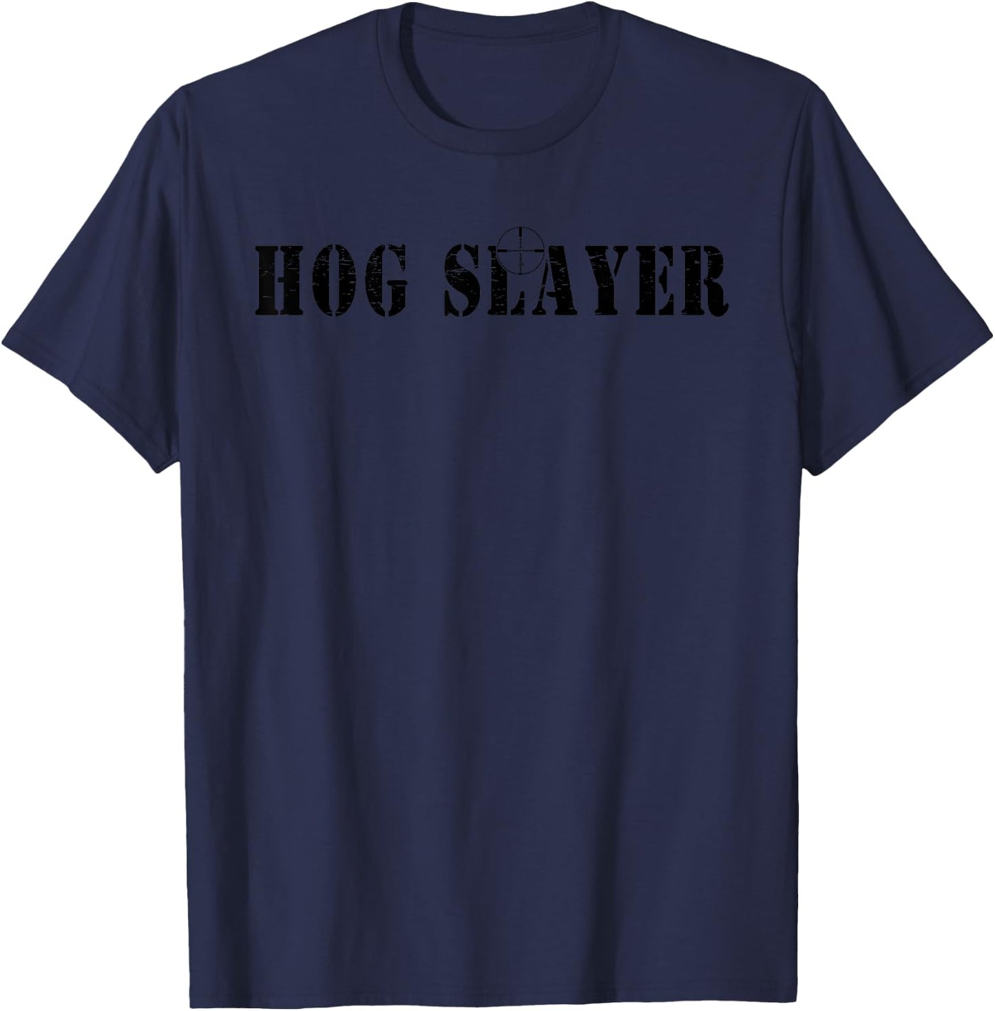 Hog Slayer T Shirt Texas Wild Hog Boar Hunting T-Shirt - T-Shirt | Navy
