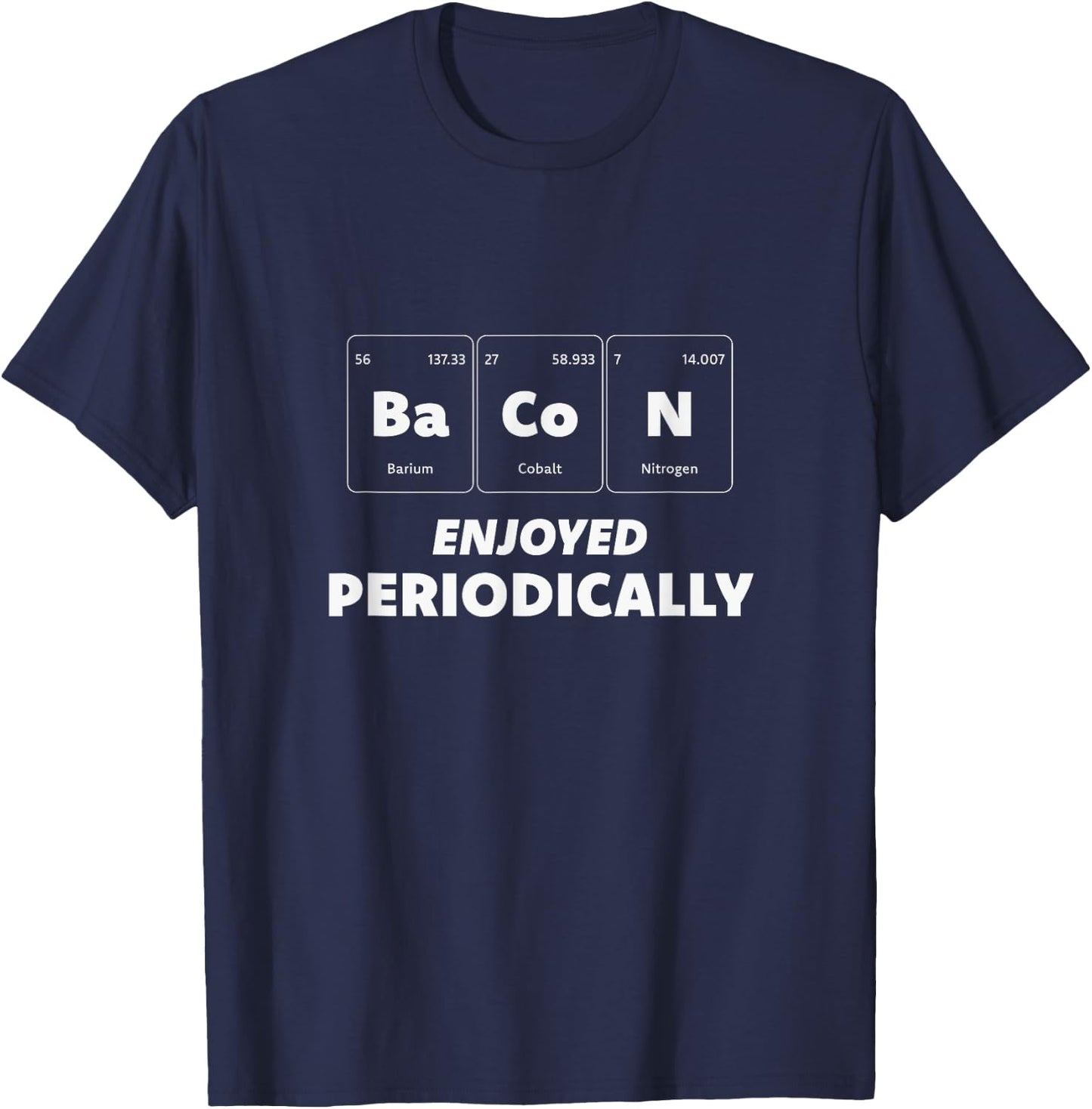 Primary Elements of Humour Science Bacon Ba Co N T-Shirt - T-Shirt | Navy