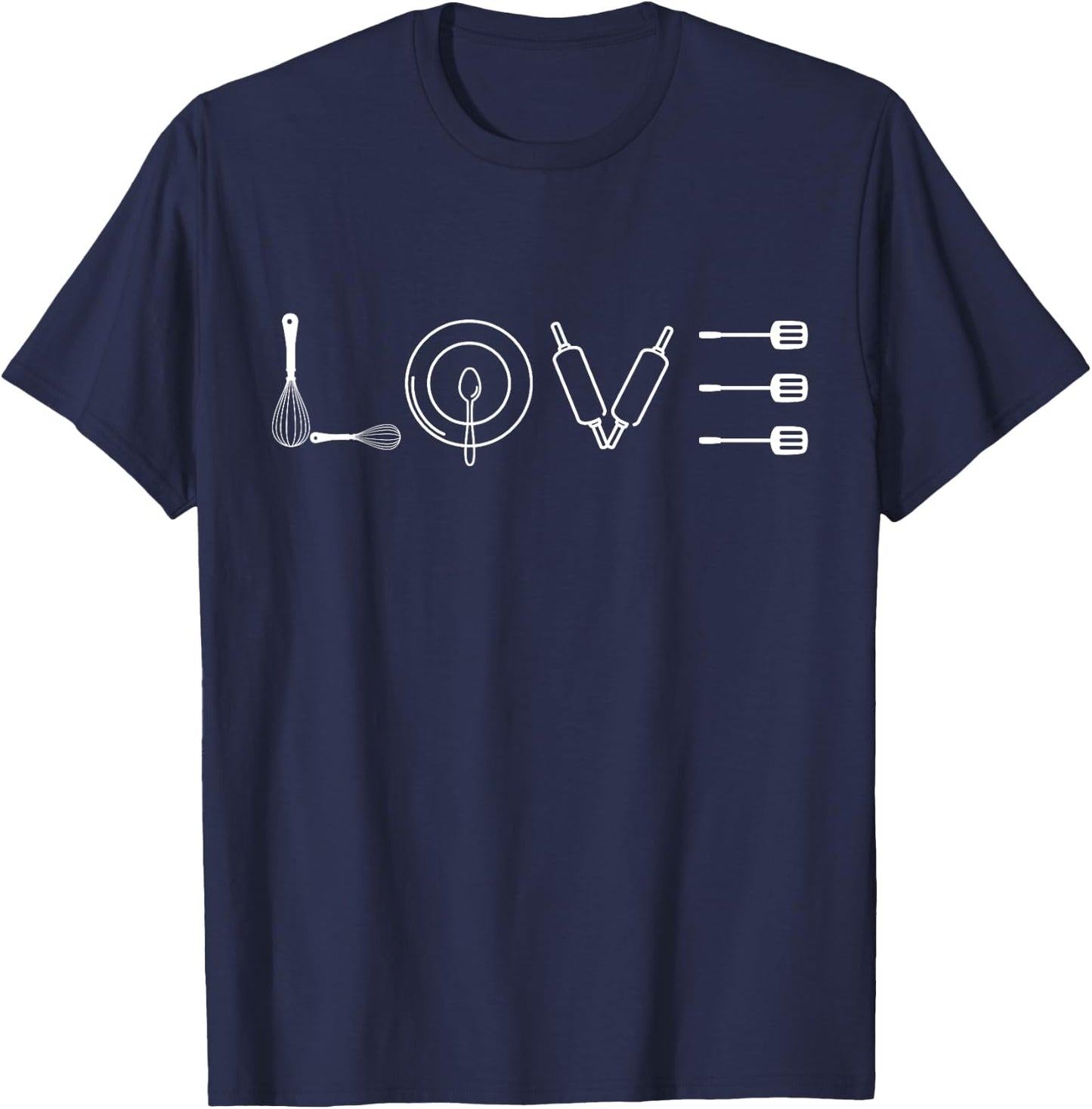 Funny Love Cooking - Love Chef T-Shirt - T-Shirt | Navy