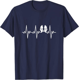 Reflexology Reflexologist heartbeat massage love heart rate T-Shirt - T-Shirt | Navy