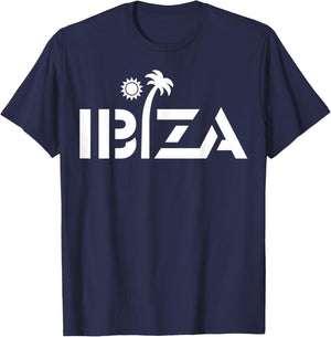 Ibiza Espana Beach Palm Tree Party Destination Gift Women Girls Kids T-Shirt - T-Shirt | Navy