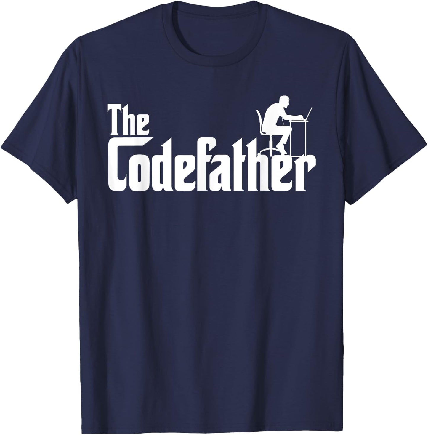 The Codefather Coding Gift Computer Programmer Geek Nerd T-Shirt - T-Shirt | Navy