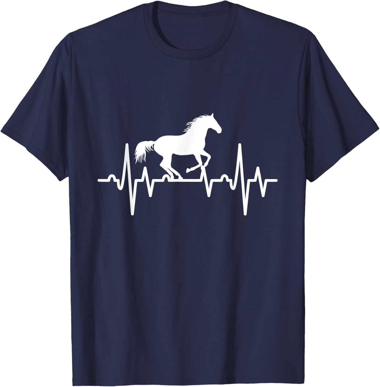 Horse Heartbeat Riding T-Shirt - T-Shirt | Navy