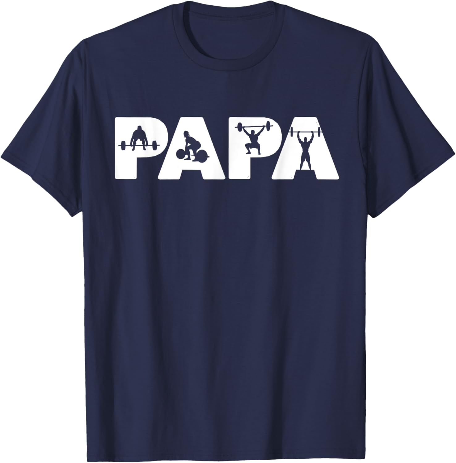 Weightlifting Dad Funny Dad Weightlifting Dad T-Shirt - T-Shirt | Navy