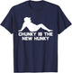 Dad Bod Chunky Is The New Hunky Dadbod Silhouette Beer Gut T-Shirt - T-Shirt | Navy
