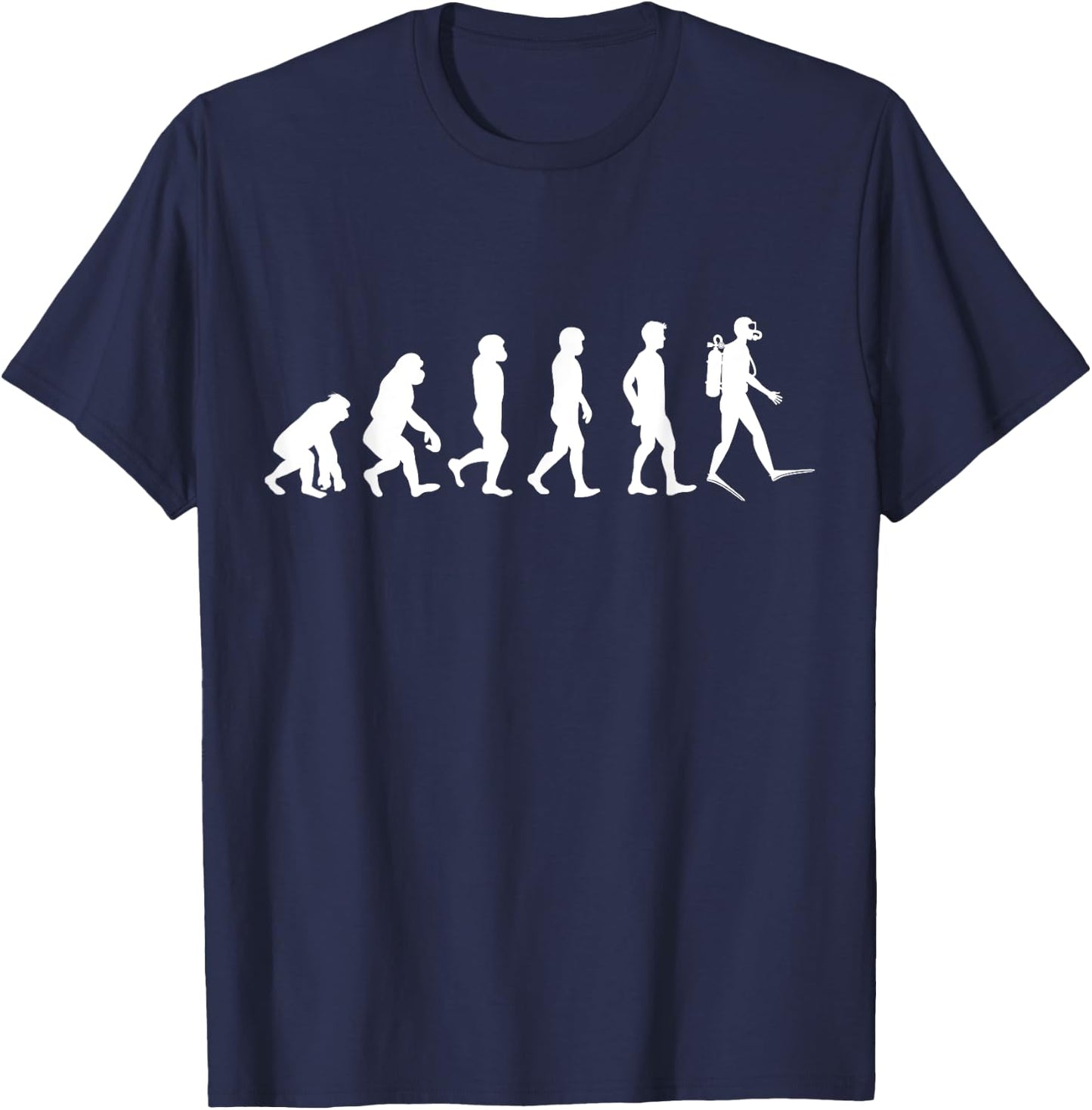 Evolution of man into a diver T-Shirt - T-Shirt | Navy