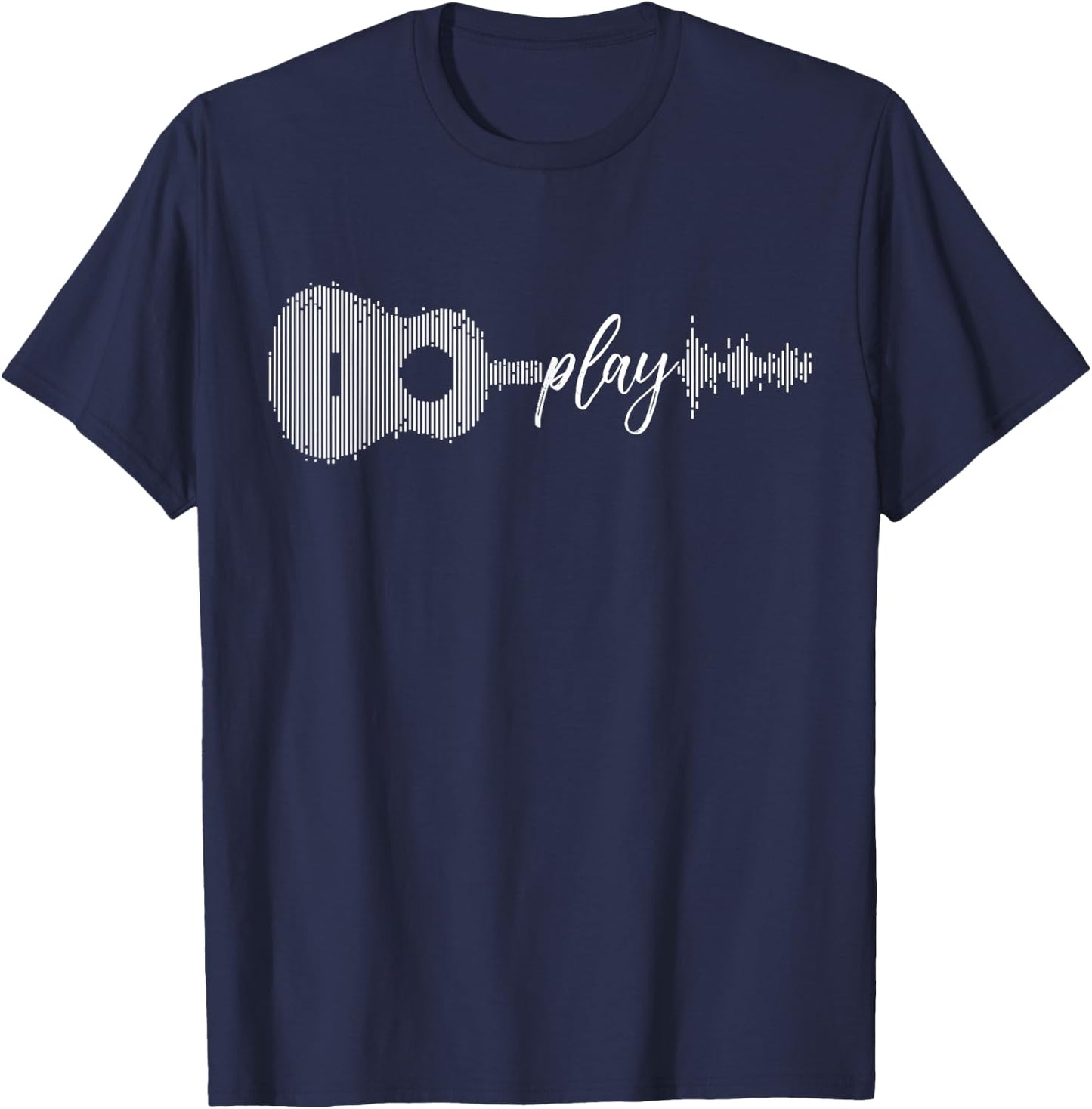 Play Acoustic Guitar Player Guitarist Gifts Music Lover Band T-Shirt - T-Shirt | Navy