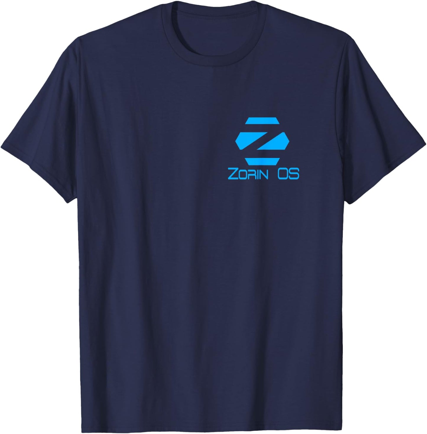 Linux Zorin OS with Blue Tagline and Logo Open Source Os T-Shirt - T-Shirt | Navy